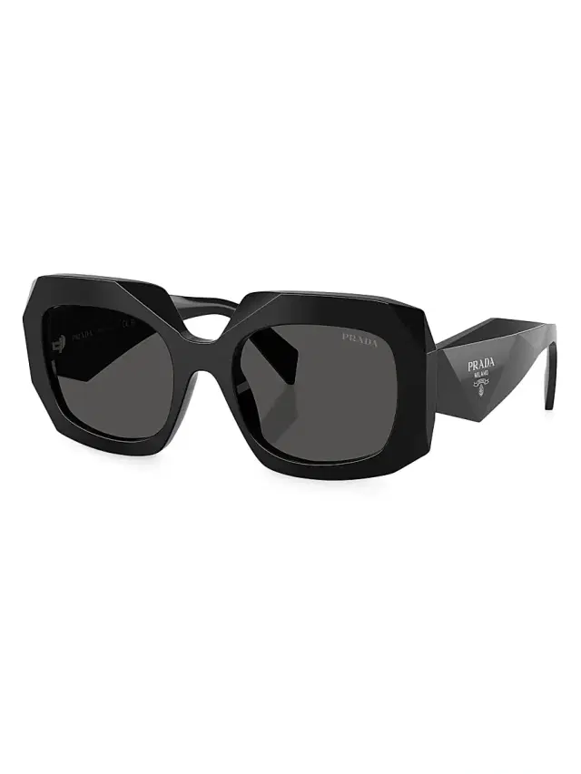 Prada Women's B23s 54MM Square Sunglasses - Black