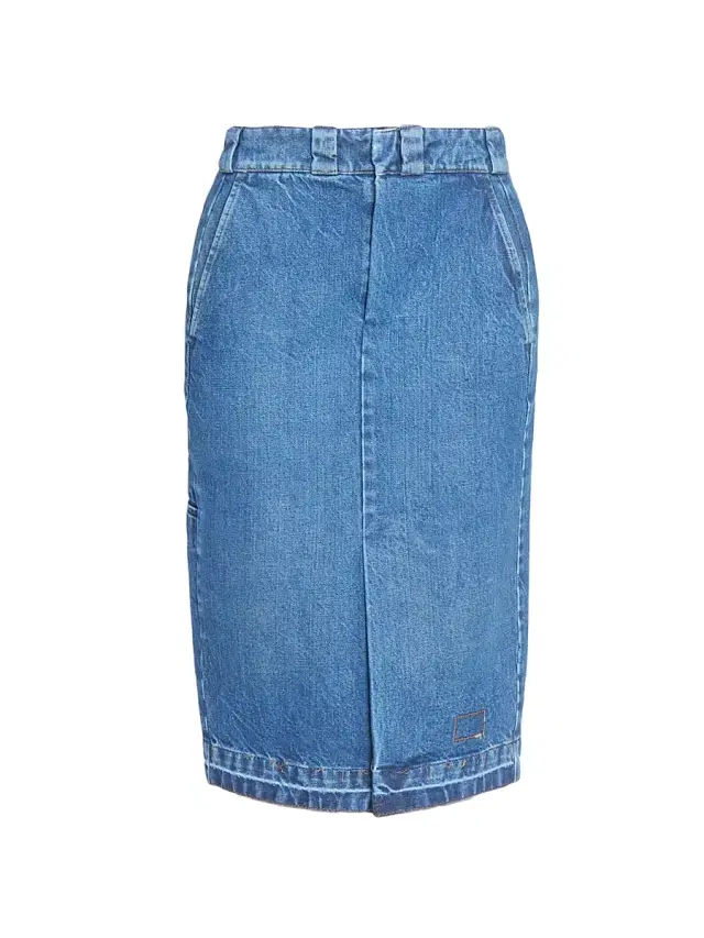 Maison Margiela Women's Denim Midi-Skirt - Vintage Medium Blue