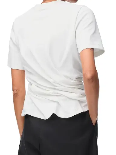 LOEWE Women's Twisted Crewneck Cotton Top - White | Thumbnail 4 LOEWE Women's Twisted Crewneck Cotton Top - White | Thumbnail 4