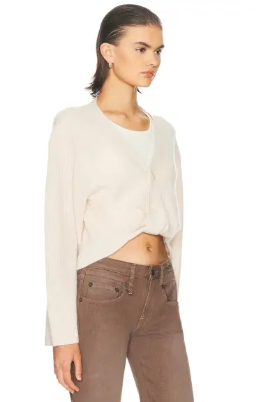 R13 Twisted Front Ribbed Cardigan | Thumbnail 2 R13 Twisted Front Ribbed Cardigan | Thumbnail 2