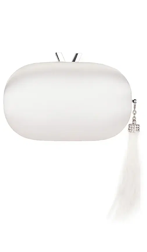Jenna Feather Tassel Clutch