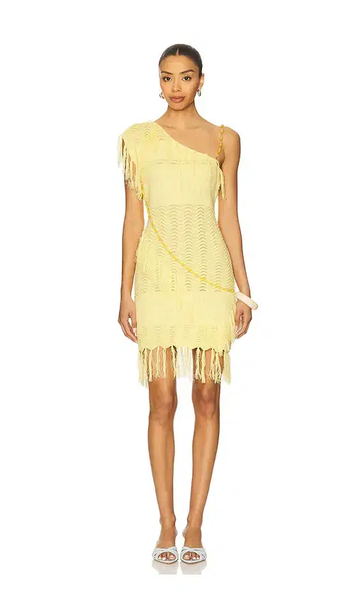 Yellow The Label Fran Beaded Dress