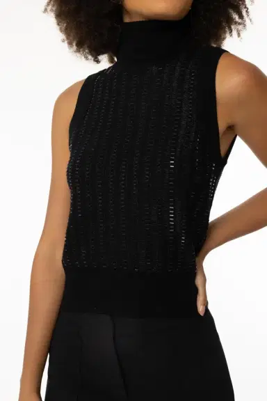 ERMANNO SCERVINO Sleeveless TurtleneckTop | Thumbnail 3 ERMANNO SCERVINO Sleeveless TurtleneckTop | Thumbnail 3