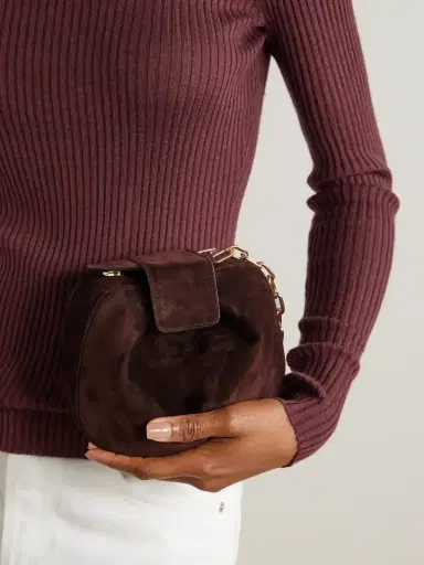 Gabriela Hearst Soft Demi Suede Clutch | Thumbnail 2