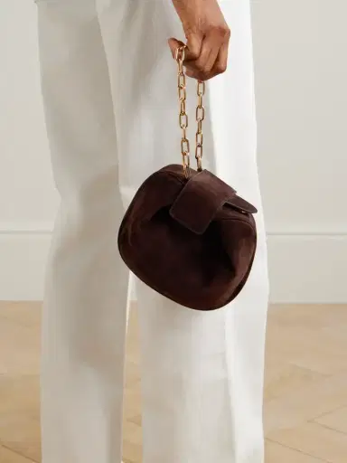 Gabriela Hearst Soft Demi Suede Clutch | Thumbnail 6