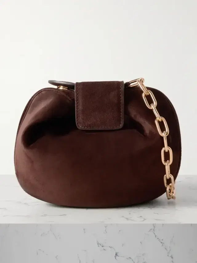 Gabriela Hearst Soft Demi Suede Clutch