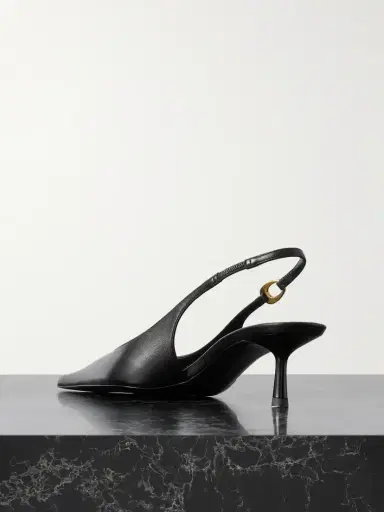 Saint Laurent Vendôme Embellished Leather Slingback Pumps | Thumbnail 3