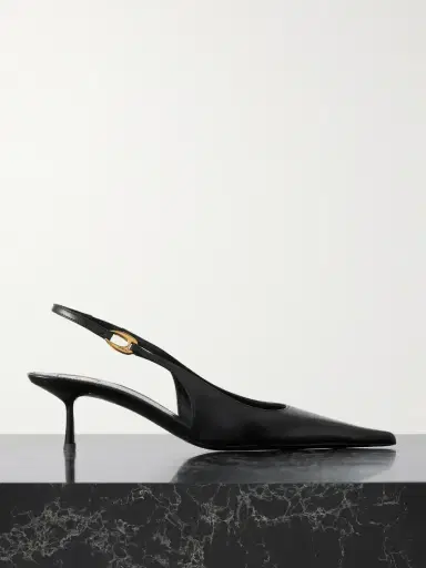 Saint Laurent Vendôme Embellished Leather Slingback Pumps | Thumbnail 1