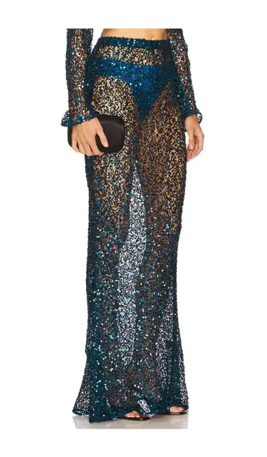 LaPointe Net Paillette Maxi Skirt | Thumbnail 2 LaPointe Net Paillette Maxi Skirt | Thumbnail 2