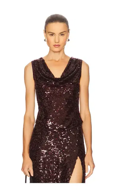Lapointe Sequin Cowl Neck Top | Thumbnail 1 Lapointe Sequin Cowl Neck Top | Thumbnail 1