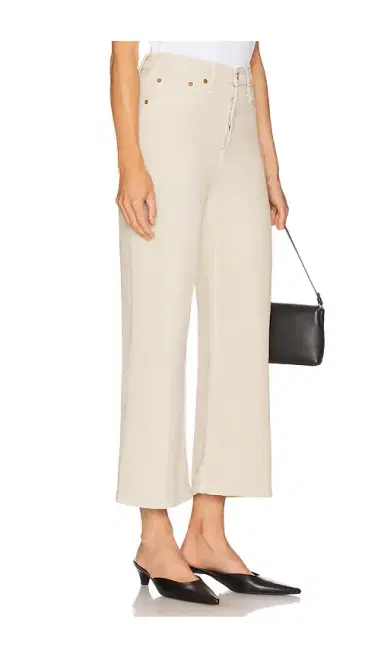RE/DONE High Rise Wide Leg Crop Jeans | Thumbnail 2