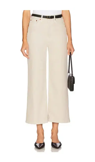 RE/DONE High Rise Wide Leg Crop Jeans | Thumbnail 1