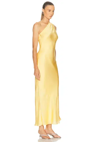 ALEJANDRA ALONSO ROJAS One Shoulder Dress With Cape | Thumbnail 2 ALEJANDRA ALONSO ROJAS One Shoulder Dress With Cape | Thumbnail 2