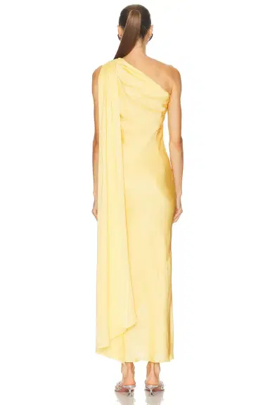 ALEJANDRA ALONSO ROJAS One Shoulder Dress With Cape | Thumbnail 4 ALEJANDRA ALONSO ROJAS One Shoulder Dress With Cape | Thumbnail 4