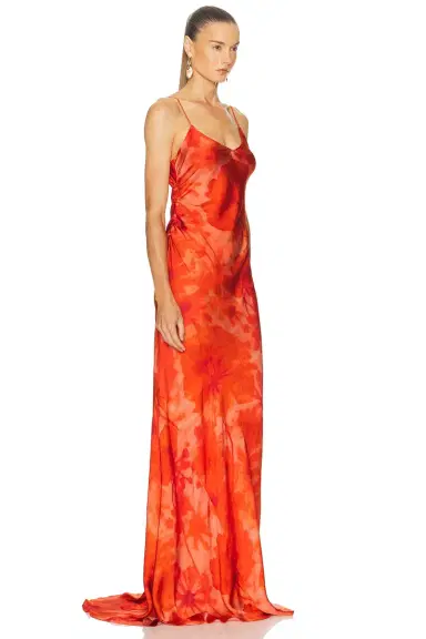 ALEJANDRA ALONSO ROJAS Ruched Slip Gown | Thumbnail 2