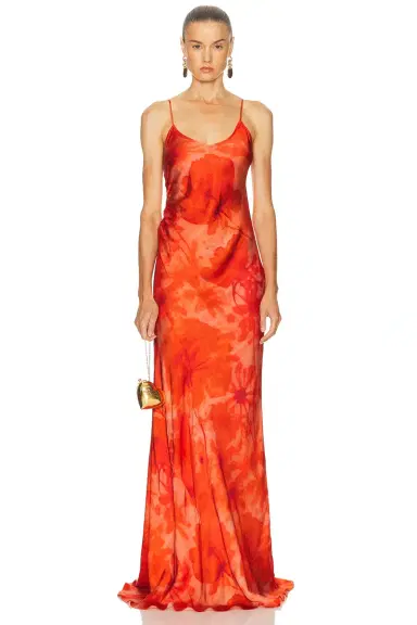 ALEJANDRA ALONSO ROJAS Ruched Slip Gown | Thumbnail 1