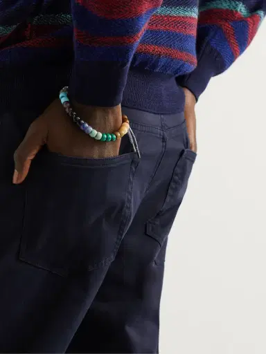 Carolina Bucci Forte Beads Blackened Gold Multi-Stone Bracelet - Men | Thumbnail 2