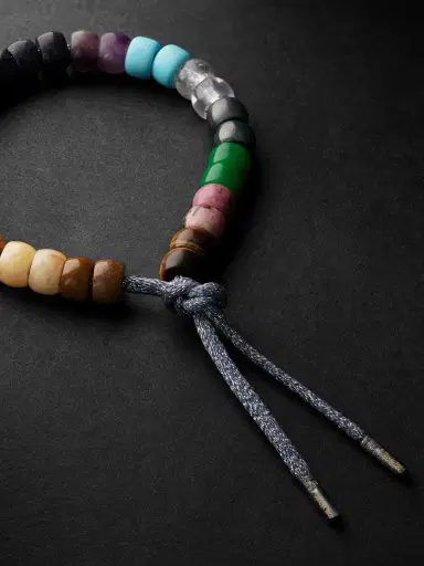 Carolina Bucci Forte Beads Blackened Gold Multi-Stone Bracelet - Men | Thumbnail 3