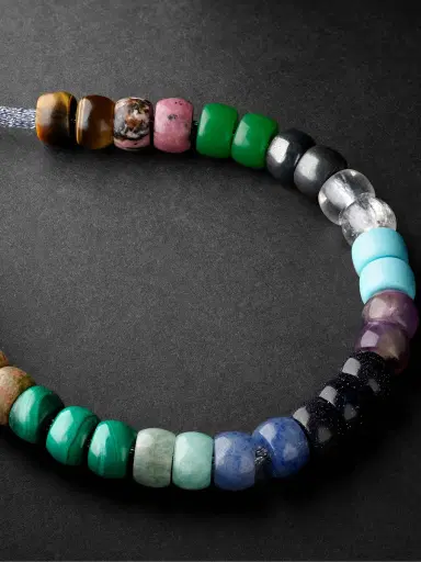Carolina Bucci Forte Beads Blackened Gold Multi-Stone Bracelet - Men | Thumbnail 4