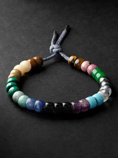 Carolina Bucci Forte Beads Blackened Gold Multi-Stone Bracelet - Men | Thumbnail 1