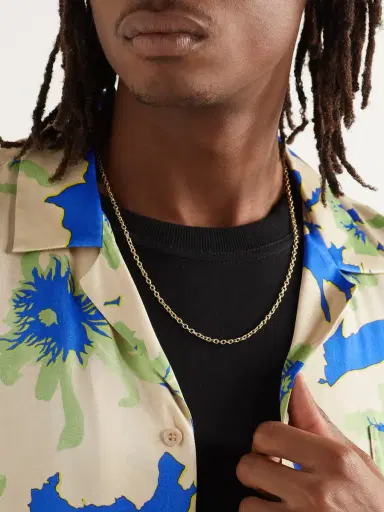 Carolina Bucci Rollò Gold Chain Necklace - Men | Thumbnail 2 Carolina Bucci Rollò Gold Chain Necklace - Men | Thumbnail 2