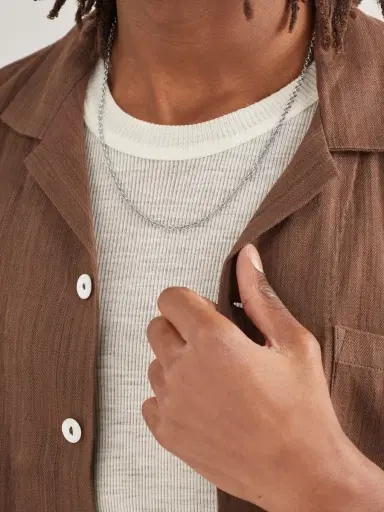 Carolina Bucci Rollò White Gold Chain Necklace - Men | Thumbnail 2 Carolina Bucci Rollò White Gold Chain Necklace - Men | Thumbnail 2