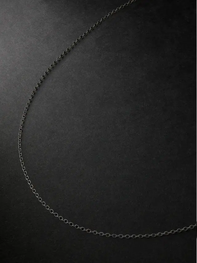 Rollo Blackened Gold Necklace - Men