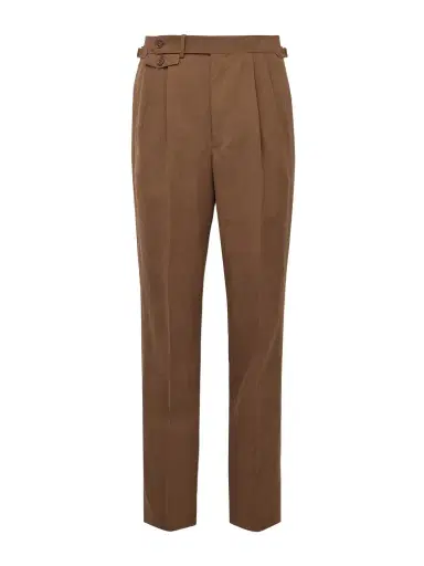 dunhill Straight-Leg Pleated Linen Suit Trousers - Men | Thumbnail 1