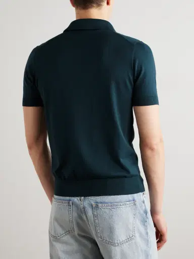 Zegna Slim-Fit Cotton Polo Shirt - Men | Thumbnail 4