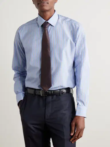 Charvet Striped Cotton-Poplin Shirt - Men | Thumbnail 2 Charvet Striped Cotton-Poplin Shirt - Men | Thumbnail 2