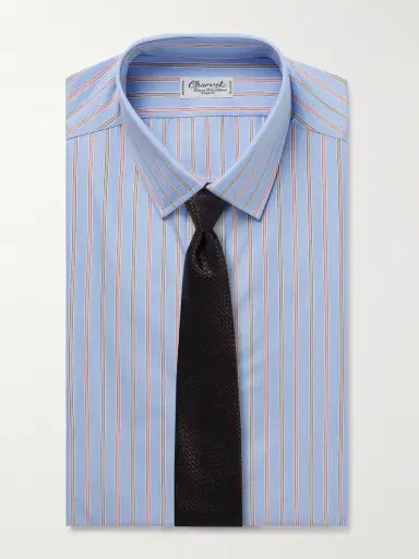 Charvet Striped Cotton-Poplin Shirt - Men | Thumbnail 5 Charvet Striped Cotton-Poplin Shirt - Men | Thumbnail 5