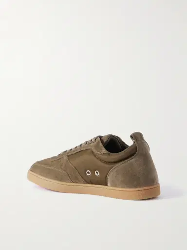Christian Louboutin Tutti Rui Suede and Shell Sneakers - Men | Thumbnail 4