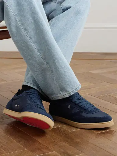 Christian Louboutin Tutti Rui Suede and Shell Sneakers - Men | Thumbnail 2