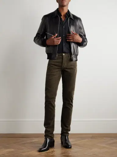Tom Ford Slim-Fit Cotton-Blend Corduroy Trousers - Men | Thumbnail 2 Tom Ford Slim-Fit Cotton-Blend Corduroy Trousers - Men | Thumbnail 2