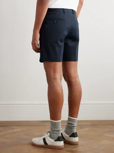 Tom Ford Straight-Leg Pleated Stretch-Cotton Twill Shorts - Men | Thumbnail 4 Tom Ford Straight-Leg Pleated Stretch-Cotton Twill Shorts - Men | Thumbnail 4