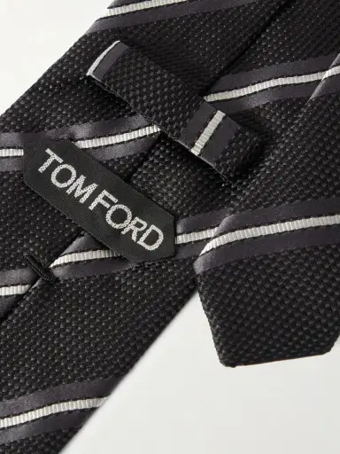 Tom Ford 8cm Striped Knitted Silk Tie - Men | Thumbnail 3