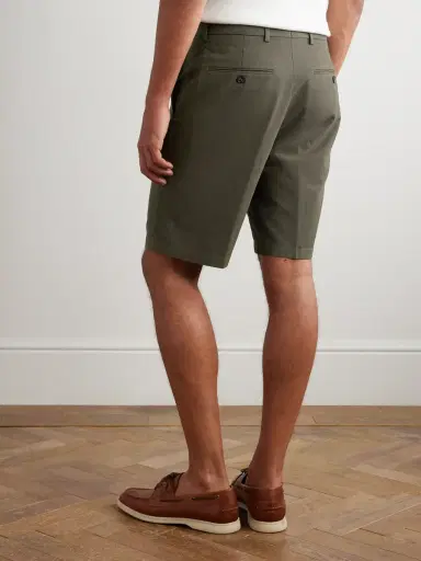 Loro Piana Jarno Straight-Leg Stretch-Cotton Bermuda Shorts - Men | Thumbnail 4 Loro Piana Jarno Straight-Leg Stretch-Cotton Bermuda Shorts - Men | Thumbnail 4