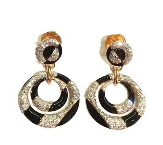 Wish Fine Jewelry 2.95ct Diamond 18K Gold Painted Earrings