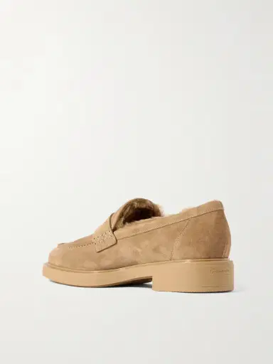Gianvito Rossi Harris 20 Shearling-lined Suede Loafers | Thumbnail 3 Gianvito Rossi Harris 20 Shearling-lined Suede Loafers | Thumbnail 3