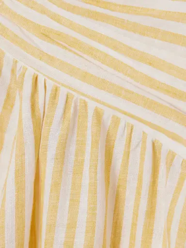 Zimmermann Cascadian Cutout Ruched Striped Linen Midi Dress | Thumbnail 4 Zimmermann Cascadian Cutout Ruched Striped Linen Midi Dress | Thumbnail 4
