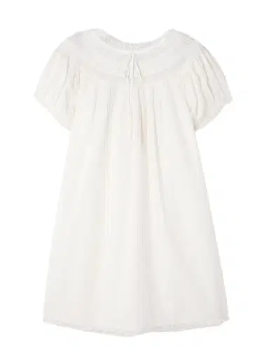 DÔEN Daphne Lace-trimmed Pintucked Organic Cotton-voile Mini Dress | Thumbnail 1 DÔEN Daphne Lace-trimmed Pintucked Organic Cotton-voile Mini Dress | Thumbnail 1