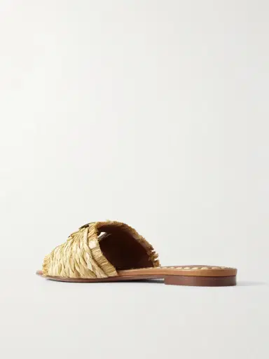 Dolce & Gabbana Embellished Braided Raffia Sandals | Thumbnail 3