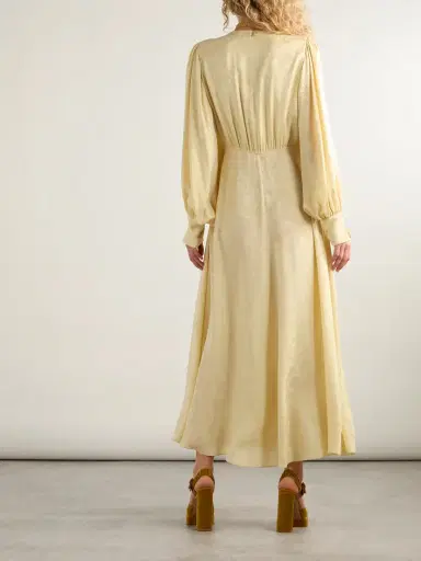 Chloé Floral-jacquard Silk-satin Midi Dress | Thumbnail 3