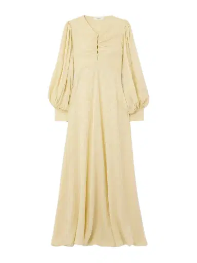 Chloé Floral-jacquard Silk-satin Midi Dress | Thumbnail 1