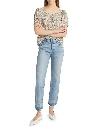 Moussy Vintage Women's Princeton Straight Mid-Rise Jeans | Thumbnail 2