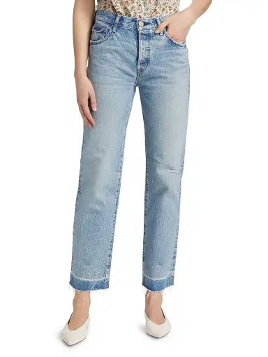 Moussy Vintage Women's Princeton Straight Mid-Rise Jeans | Thumbnail 3