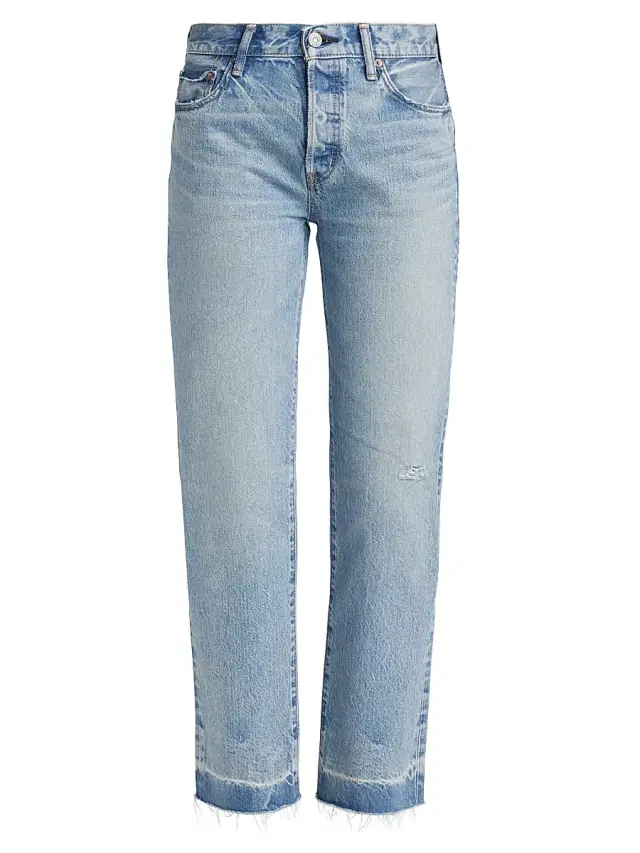 Moussy Vintage Women's Princeton Straight Mid-Rise Jeans - Light Blue