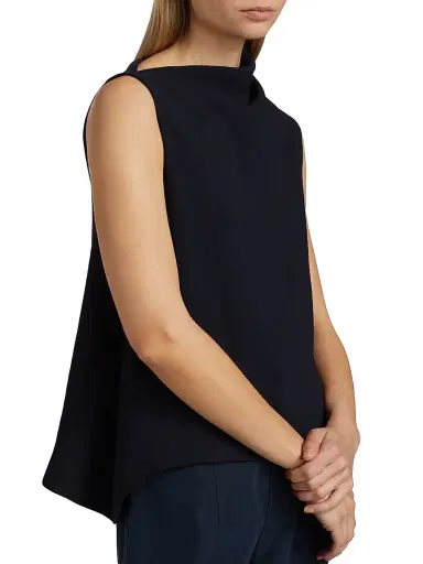 Vince Women's Draped Asymmetric A-Line Top - Coastal - Size XS | Thumbnail 6 Vince Women's Draped Asymmetric A-Line Top - Coastal - Size XS | Thumbnail 6