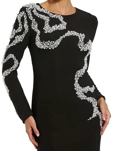 Mac Duggal Women's Beaded Column Gown | Thumbnail 3 Mac Duggal Women's Beaded Column Gown | Thumbnail 3