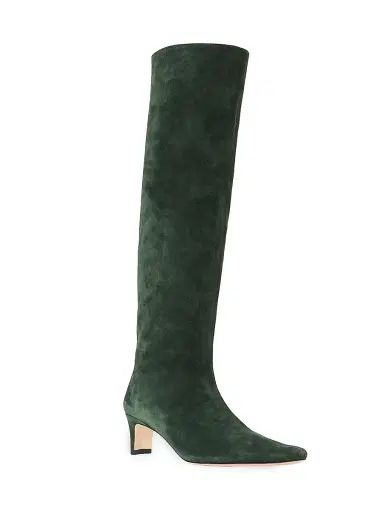 Staud Women's Wally Suede Knee-High Boots - Pine | Thumbnail 2 Staud Women's Wally Suede Knee-High Boots - Pine | Thumbnail 2